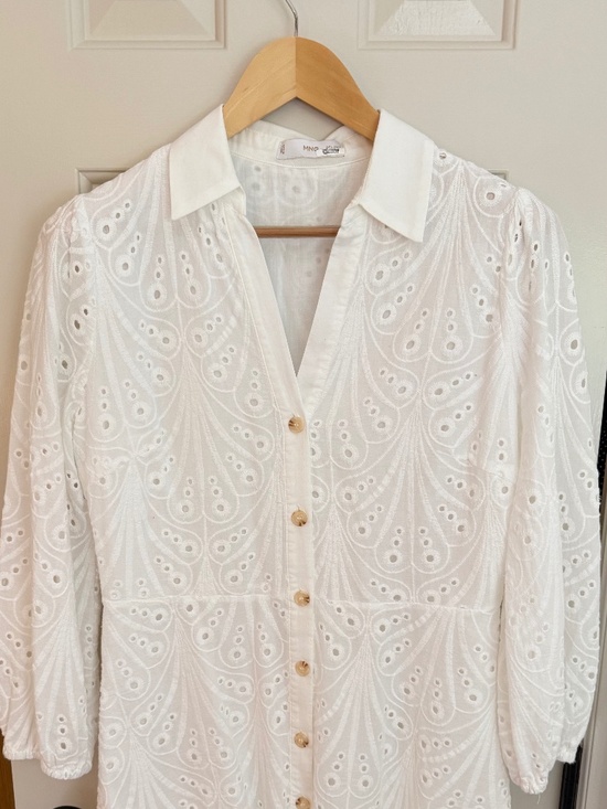 Mango Dresses & Skirts - MANGO White Eyelet Sundress (US 8)